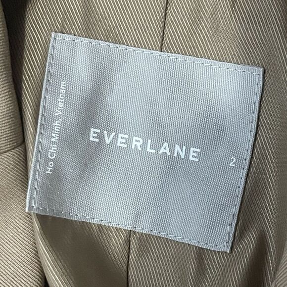 EVERLANE The 80's Oversized Blazer Size 2 Khaki NEW Preppy Modern Casual Career - Picture 6 of 9